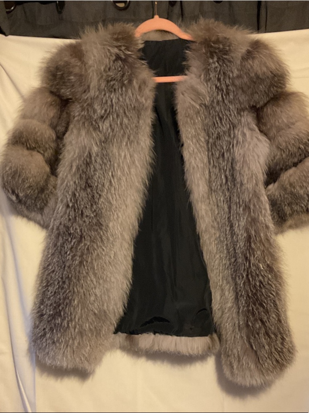Luxurious Taupe Fur Coat - Women's Jacket